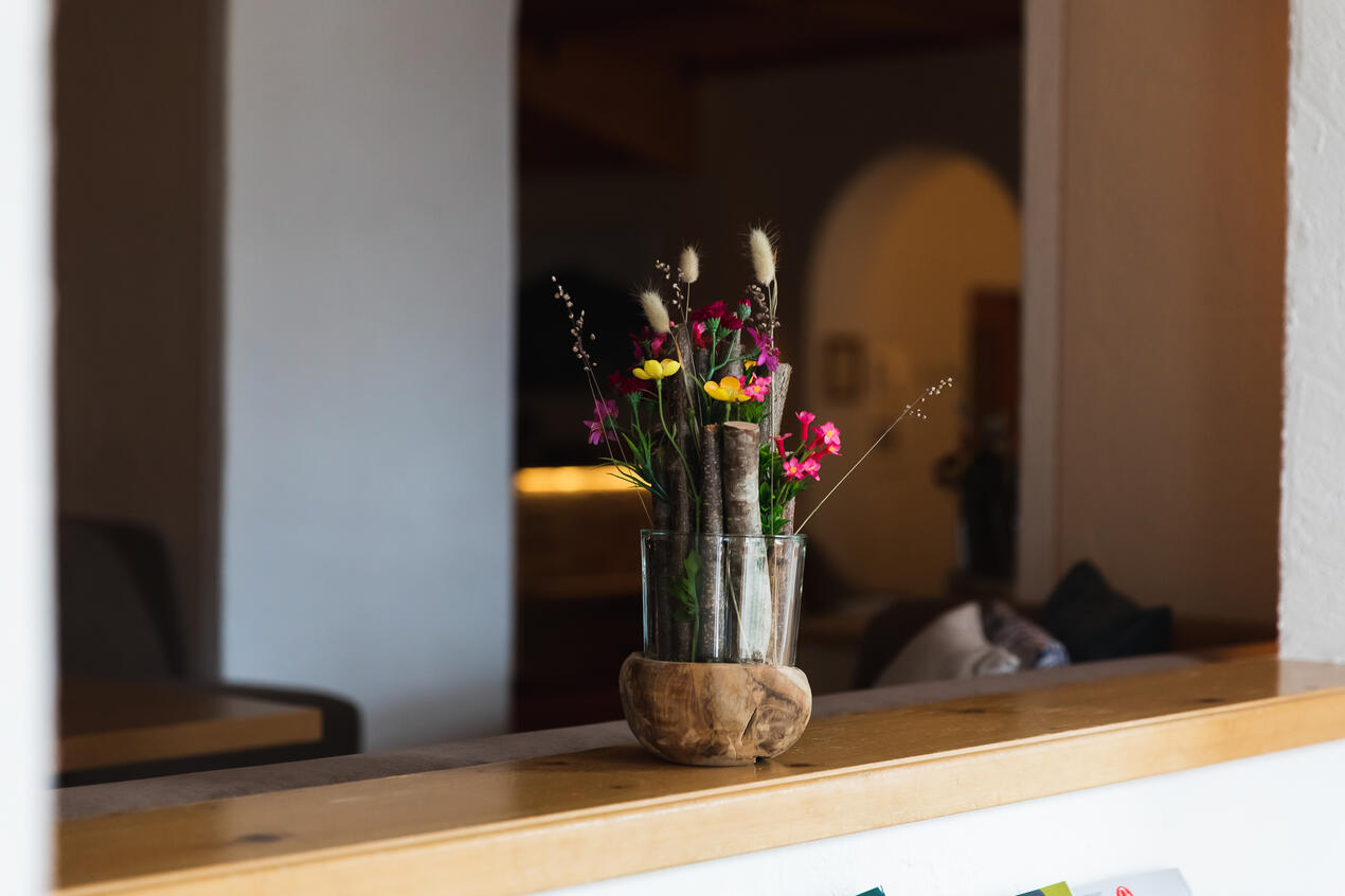 floral ambience in the hotel